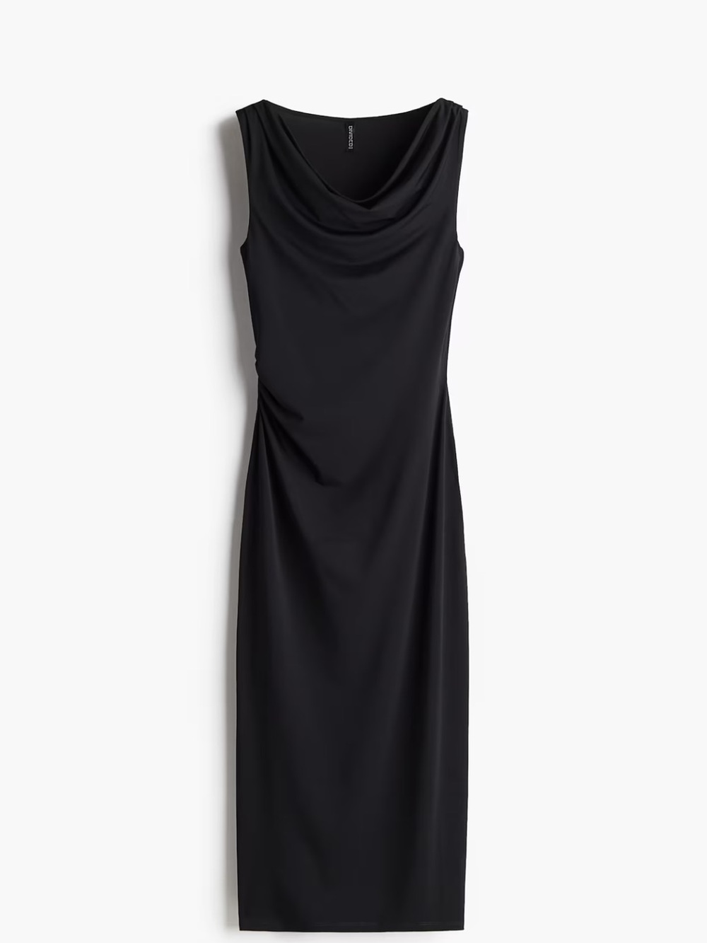 NWOT H&M Black Sleeveless Cowl Neck Maxi Dress